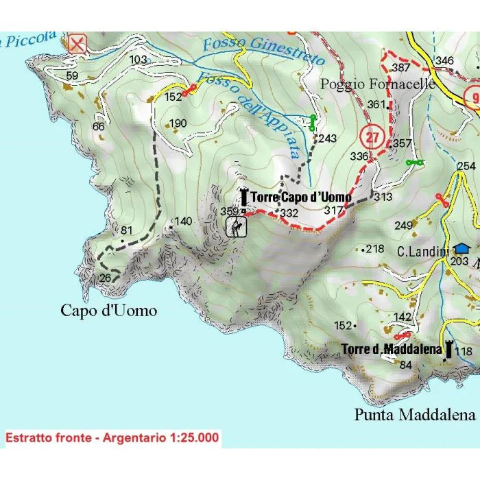 Carta dei sentieri Monte Argentario, Isola del Giglio e Giannutri