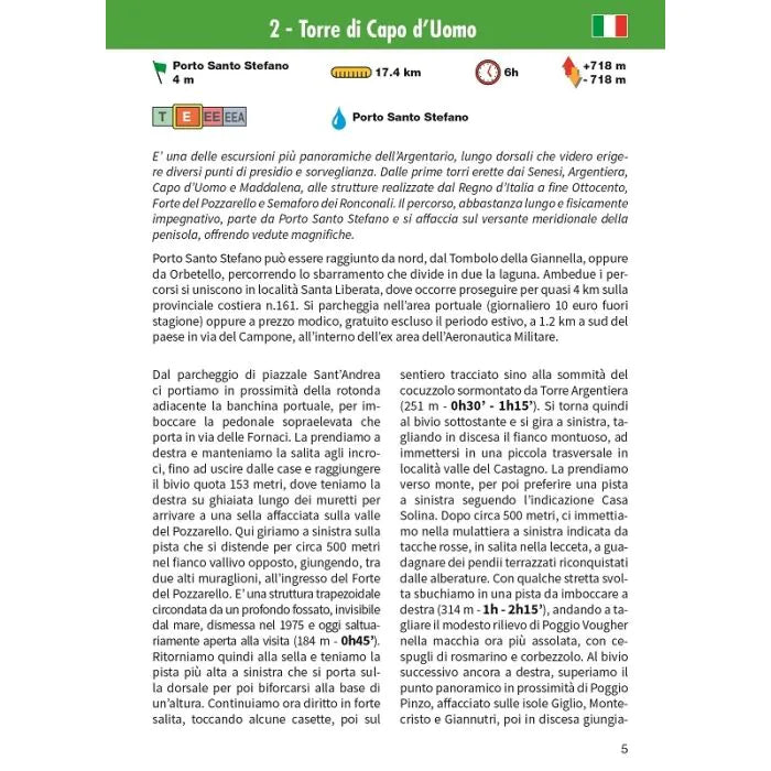 Carta dei sentieri Monte Argentario, Isola del Giglio e Giannutri
